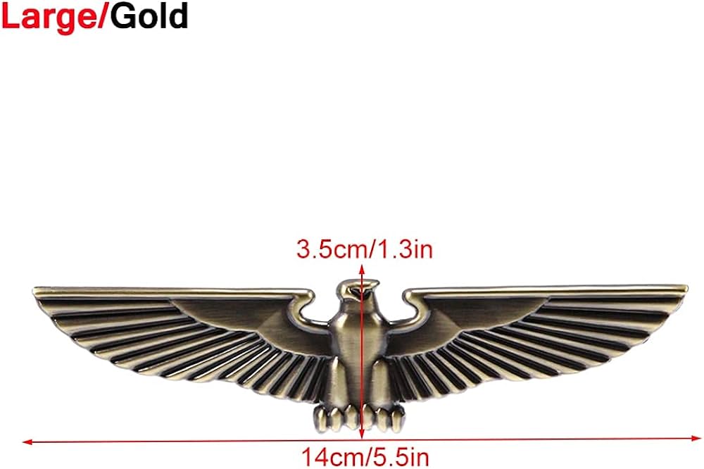 Decal D'aigles D'aigles - 3D Badge D'ailes De Faucon Adhésif 3D | Metal