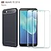 Huawei Y5 2018 Case with Screen Protector,[3 in 1] MYLBOO Soft Slim Flex TPU Silicone Case + [2 Pack] 9H Tempered Glass [Anti-Scratch] Screen Protector for Huawei Y5 2018 (Navy)