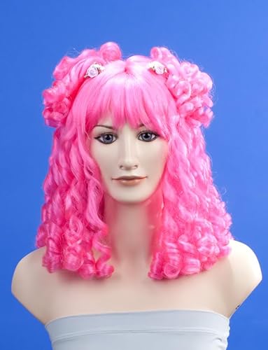 Wigs2you.com���f�B�[�X �t���E�B�b�O �X�p�C�N�}���b�g�X�^�C�� �R�b�p�[���b�h �ϔM�t�@�C�o�[ �y�� �p���N�E���b�N�E80�N��R�X�v���p - �z�b�g�s���N(H-133K-HPIN)