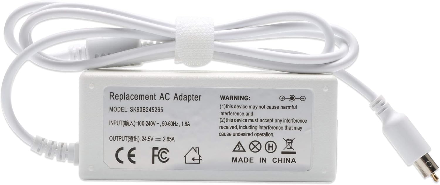Adattatore CA di ricambio per caricabatterie per computer portatile, 65 W, 24,5 V, 2,65 A, compatibile con Apple Powerbook iBookG4, iBook, serie G4, 15 pollici con dimensioni 7,7 mm x 2,5 mm