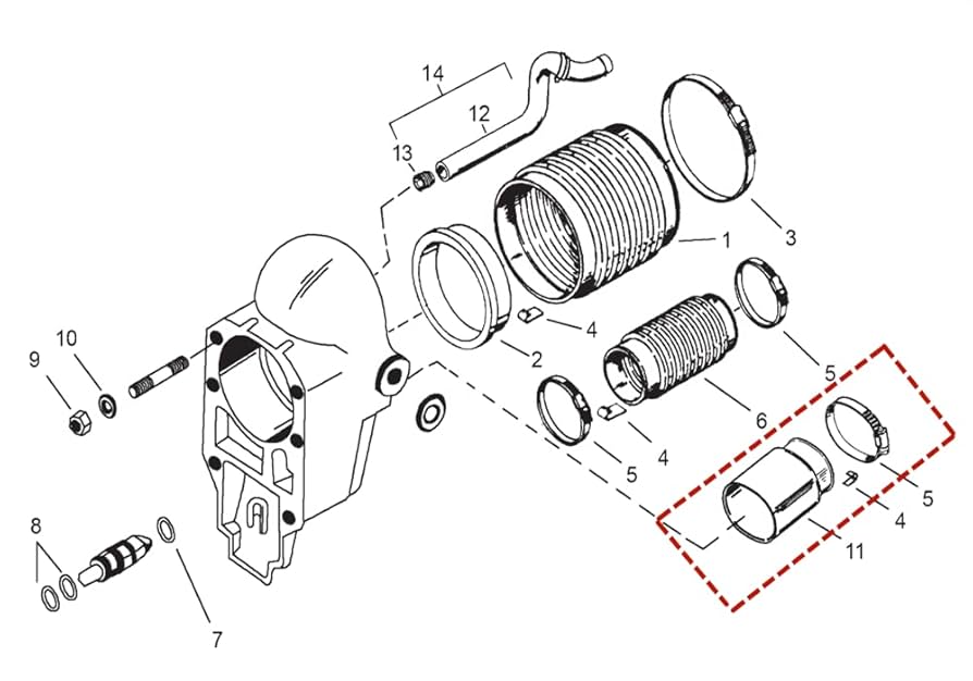 ブラボー❤︎ Amazon.com: GHmarine 78458A1 Exhaust Tube Bellows for