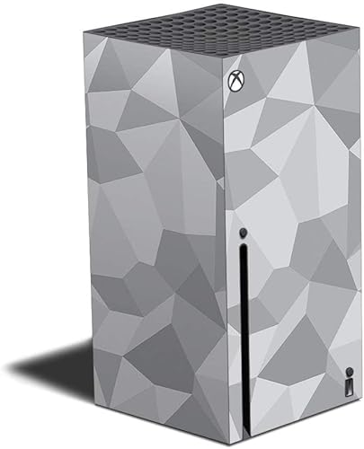 MightySkins Skin compatible con Xbox Series X Polígono gris Funda protectora de vinilo duradera y única Fácil de aplicar y cambiar de estilos