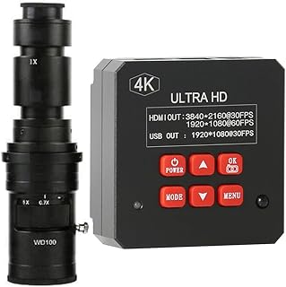4K HD HDMI USB Industrial Video Microscope Camera & 500X C-Mount Lens for Phone Tablet PC PCB