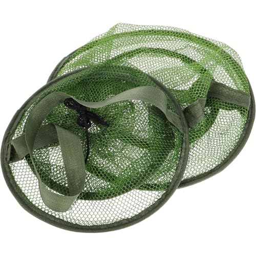 Beavorty Portable Foldable Fishing Net Basket with Threelayer Collapsible Nylon Design and Small Mesh for Saltwater Fishing Trips, Multi-purpose