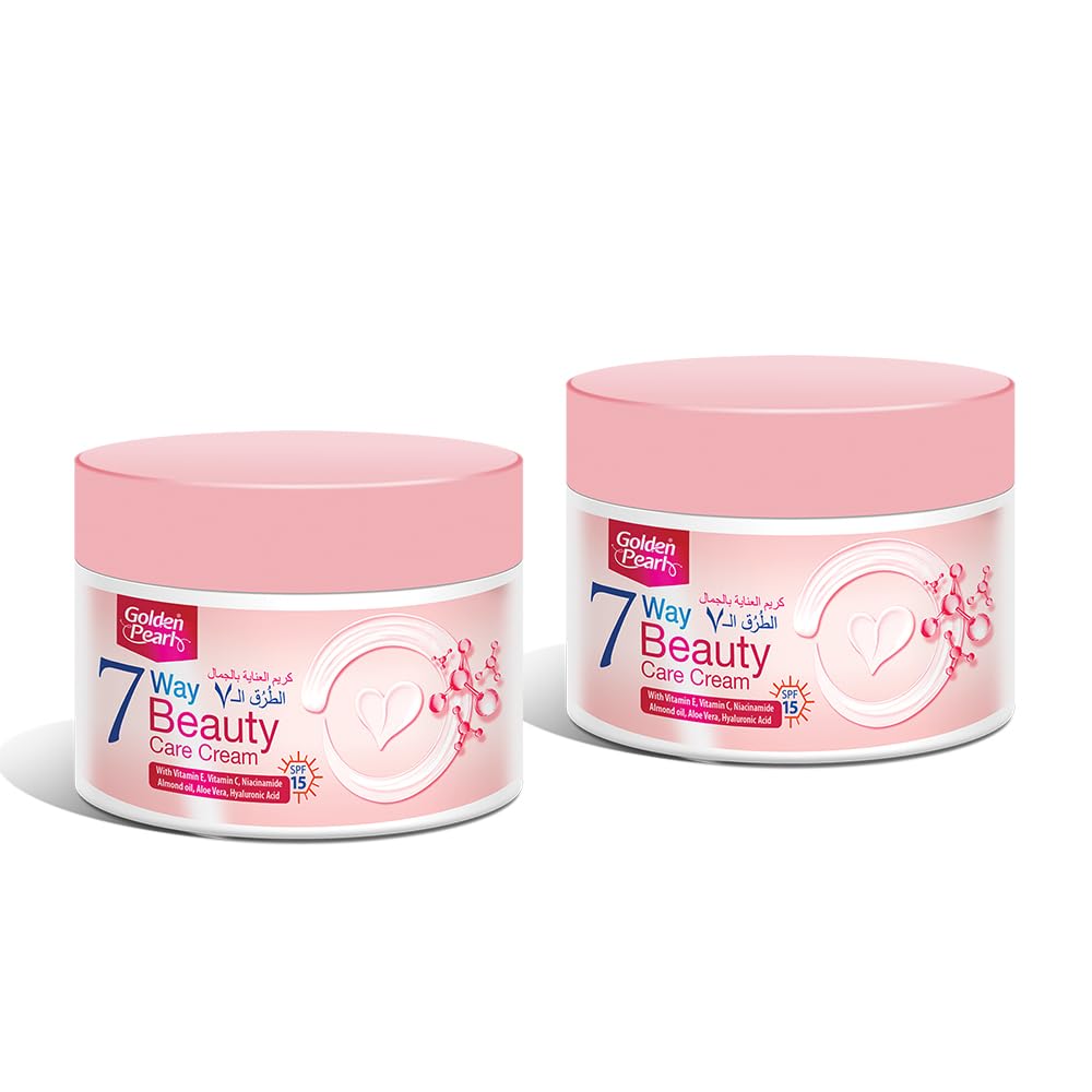 Golden Pearl 7 Way Beauty Care Cream SPF 15 Vitamin C Face Moisturizer Cream Vitamin E Cream for Face Vitamin B3 & Hyaluronic Acid Moisturizer Face Cream Face Moisturizer for Women 200ml (Pack of 2)