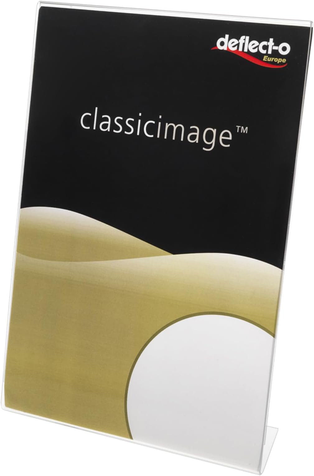 Deflecto A5 Portrait Slanted Sign Holder, A5 Plastic Display Stand, A5 Menu Holders, Leaflet Display Stands, Display Stand A5 Poster Holder