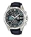 Produktbild Casio Edifice Herren Massives Edelstahlgehäuse und Lederarmband Uhrenarmband EFR-556L-1AVUEF, Blau-schwarz