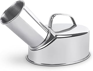 Bedpan,Stainless Steel Hospital Urinal,Male Vertical Urinals for Men,Spill Proof by Portable, Urine Bottle,Urinal Thick Stainless Steel Material,Men's Urinal, Portable Urinal,Hospital,Outdoor Urinal