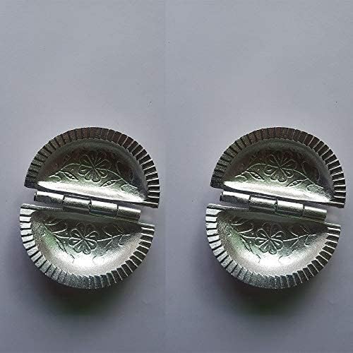 UROOJ Aluminium Gujiya Maker Mould Pack of 2 (Color Silver) 1