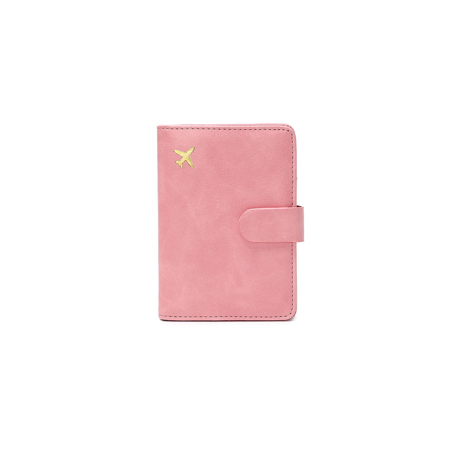 Custodia per Passaporto Copertina per Passaporto in PU con Blocco RFID Porta Passaporto Supporto per Passaporto Portafoglio da Viaggio per Donna Uomo Rosa