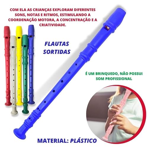 Europio - Flauta Doce Infantil Brinquedo Instrumento Plástico Barato
