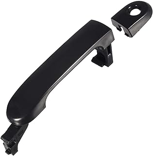 PartsGenie Exterior Door Handle with Key Slot, Front Left Driver Side, Suitable for 2007-2012 Nissan Versa | 2007-2012 Nissan Tiida, Replaces NI1310130 82363, in Black Finish