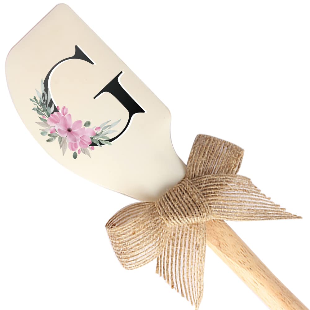 Letter G Monogram Funny Silicone Spatula, Funny Baking Tool, Modern Farmhouse Kitchen Decor, Gift for Chef, Lovers, Mom, Thanksgiving, Christmas Gifts