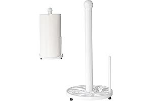 Vintage White Paper Towel Holder Countertop Dispenser Cast Iron