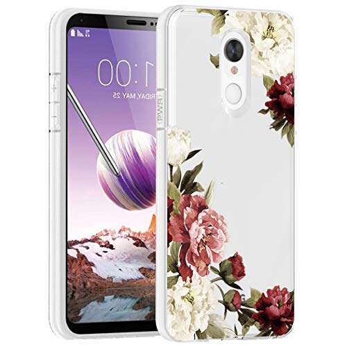 Zoeirc for LG Stylo 4 Plus Case, for LG Q Stylus/Q Stylo+ Case for Girls Women, Cute Clear Slim Pattern Soft Flexible TPU Back Phone Protective Cover Cases for LG Stylo 4 (Blossom Flower)