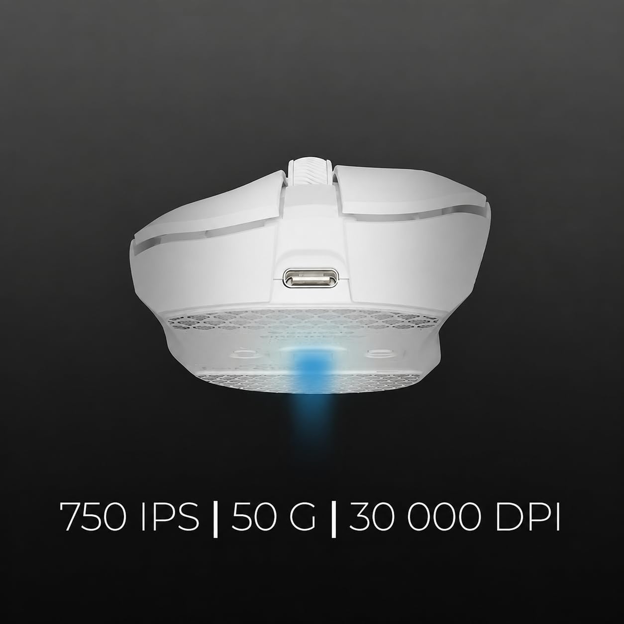 Genesis Zircon 880 PRO 8K mysz gamingowa bezprzewodowa, biała, 30000 DPI, PixArt PAW3950, 8000 Hz, Bluetooth/2,4 GHz/USB-C, 64 g, szklane łyżwy, Kailh Optical, 6 przycisków, do komputera, laptopa