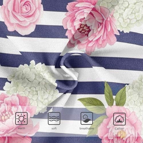 Pink Floral White Peonies Blue Cute Panties Girl Toddler Underwear Floral Cotton Fancy Briefs Undies Kids 2t3