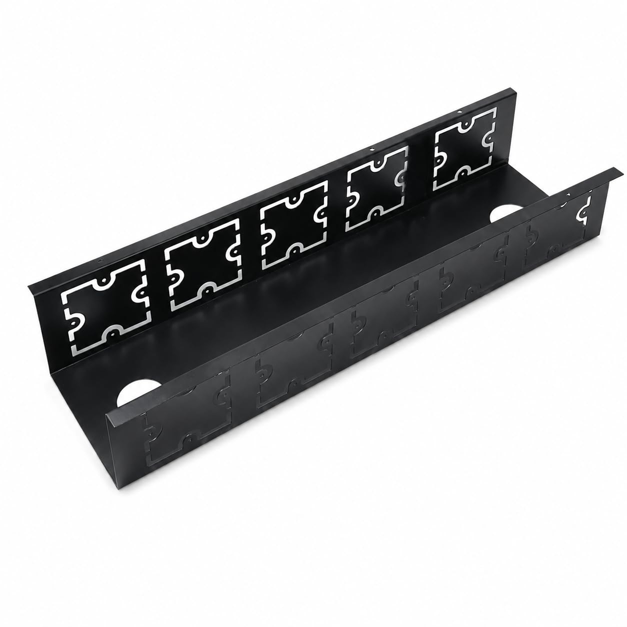 Supporto per Cavi in Acciaio con Viti per Scrivania Computerizzata Gestione Fili Sotto Banco Contenitore Rack per Postazione Lavoro, 750mm lungo