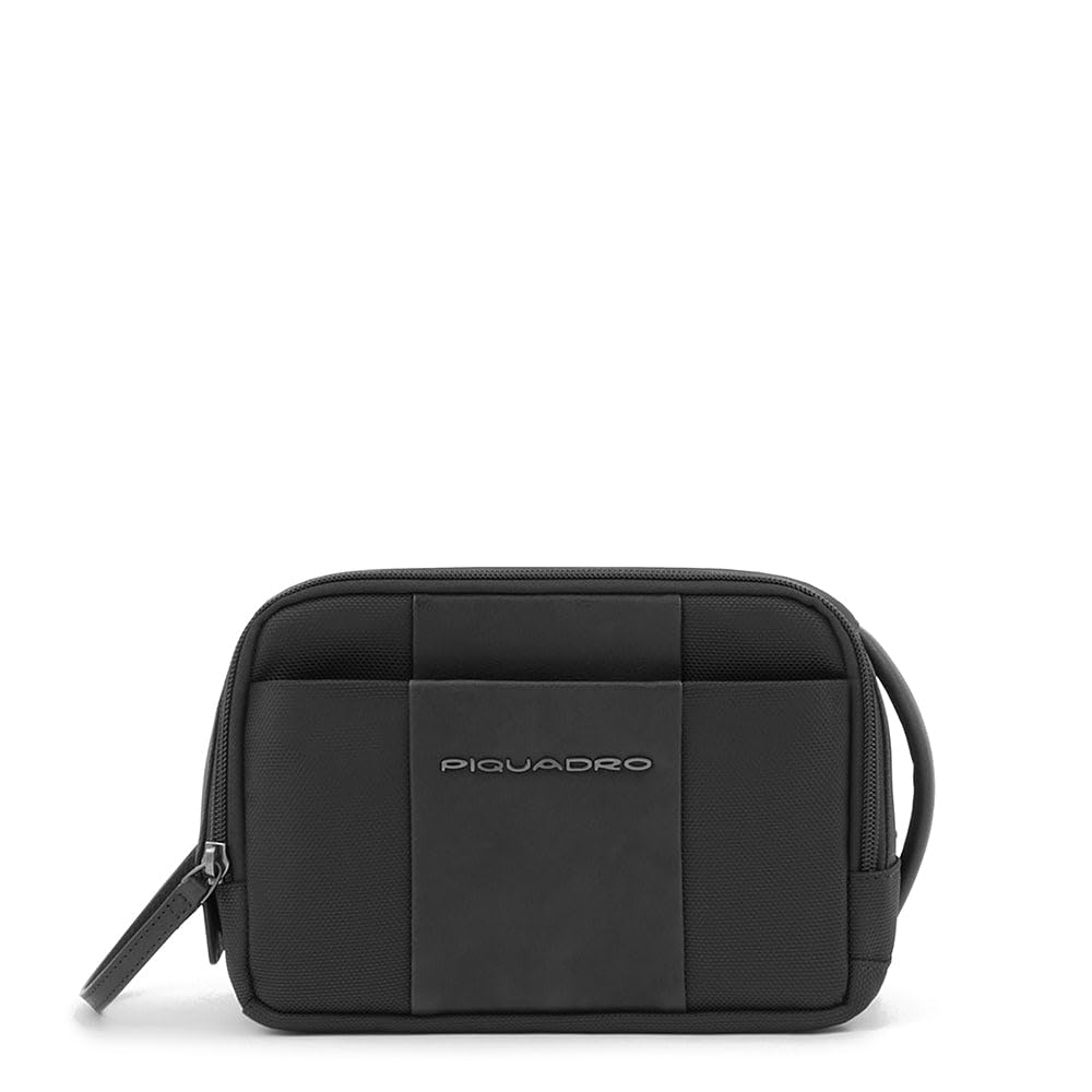 PIQUADRO – Borsa da Toilette 22 cm – Pelle – Colore Nero – Uomo