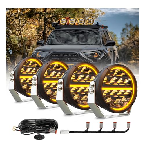 Phare de travail à LED tout-terrain 17cm optique ronde 60W pour tracteur