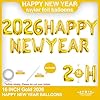 Gold HAPPY NEW YEAR 2026 Balloons, 16 Inch 2026 Happy New Year Balloons Eve Party Supplies, New Years Decorations, NYE New Years 2026 Balloons #1
