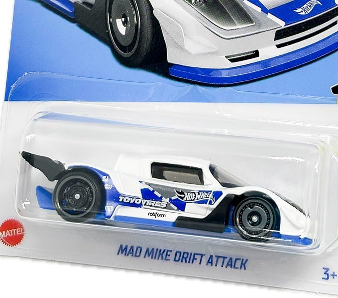 Image of Hot Wheels Mad Mike Drift Attack HW Exotics Ages 3 and Up 209 /250 (White)