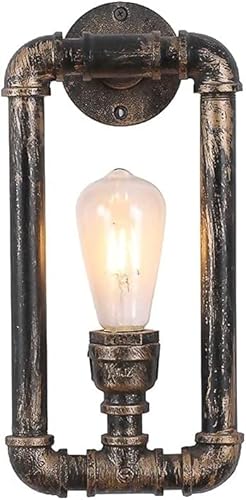 CHCWR Lampade a Parete con tubatura per Acqua Industriale retrò, Pane a Parete a Vapore in Metallo in Rame Antico, Luce da Parete in Ferro battuto per Il Soggiorno per la Fattoria