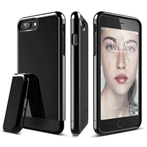 elago iPhone 7 Plus case [Glide][Jet Black/Jet Black] - [Multi-Option Case][Military Drop Test Certified][Sophisticated Shock Absorption] - for iPhone 7 Plus