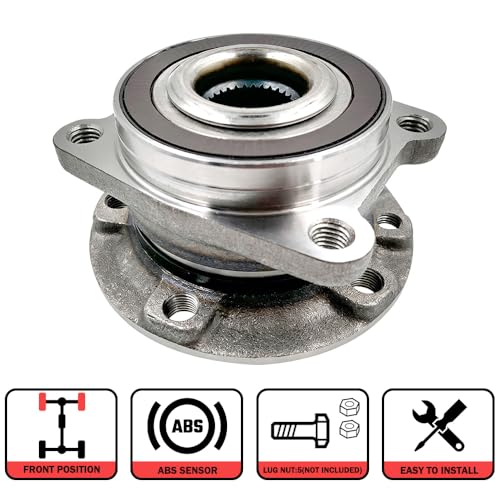 Image of MotorbyMotor 512513 Front Wheel Bearing Hub Assembly AWD fits for 2014-2023 Jeep Cherokee (Off Road Suspension Models) Low-Runout OE Replacement Hub Bearing w /ABS Sensor