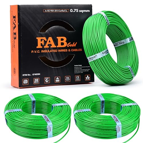 Image of KRIPA 0.75 MM 90 MTR FR PVC Insulated Copper wire Cable Pack OF-3