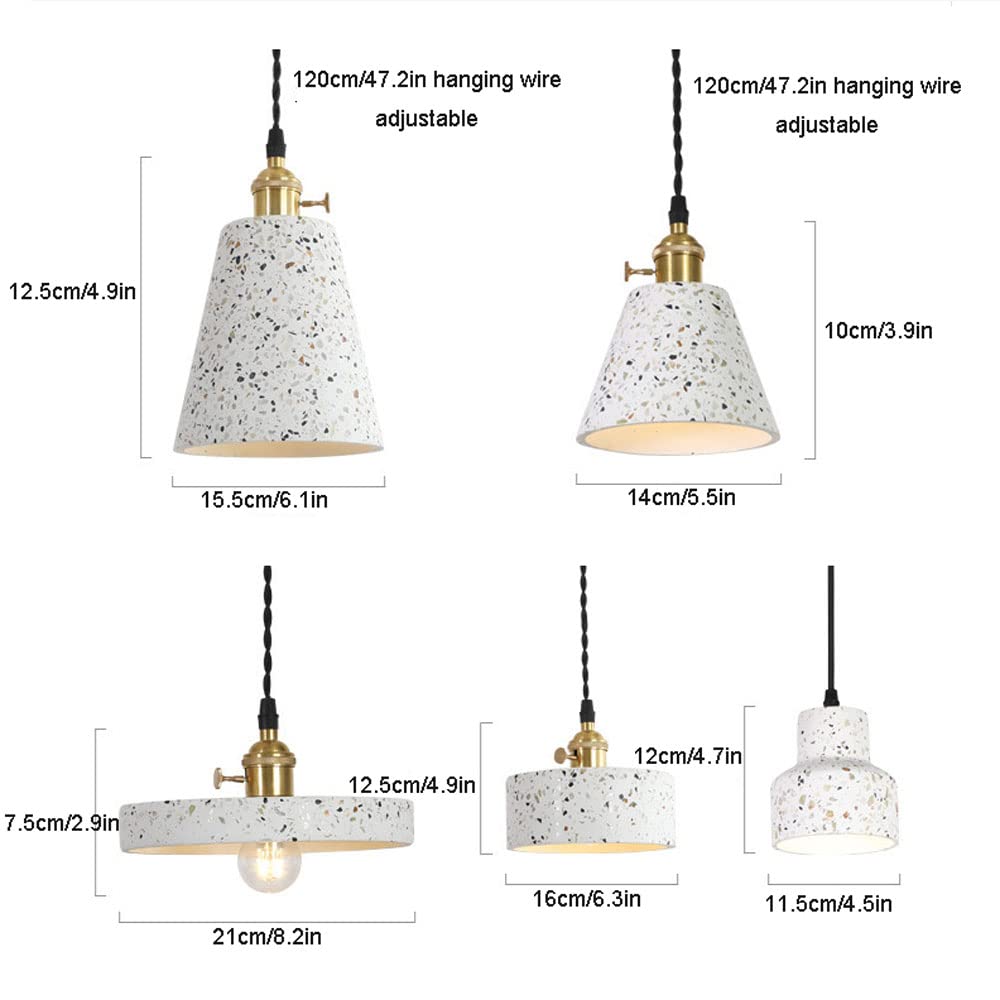 Lampy wiszące z marmurowym kloszem, lampa wisząca z pojedynczą głowicą, oświetlenie wyspy wiejskiej, wisząca oprawa sufitowa do jadalni, kuchni, restauracji i kawiarni Present