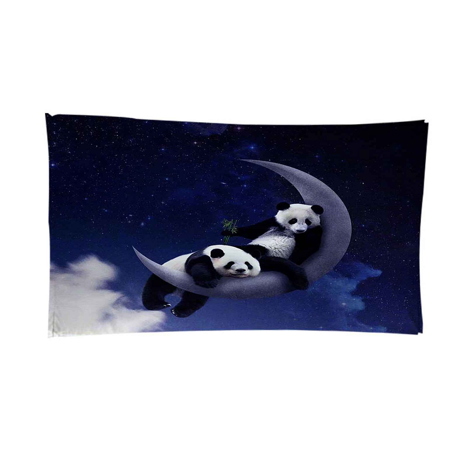 Serviettes De Plage 150x200cm Panda De Lune 3D Serviettes De Bain Microfibre Anti Sable Grande Taille Garçon Fille Enfant Drap De Plage pour Piscine Vacance De Voyage À La Plage