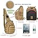 LBlanco Tactical backpack Shoulder Bag, Military Sport Bag Outdoor Small Chest Pack for Men Miss Traveling, Trekking, Camping, Sling Daypack Army Bag（Khaki）