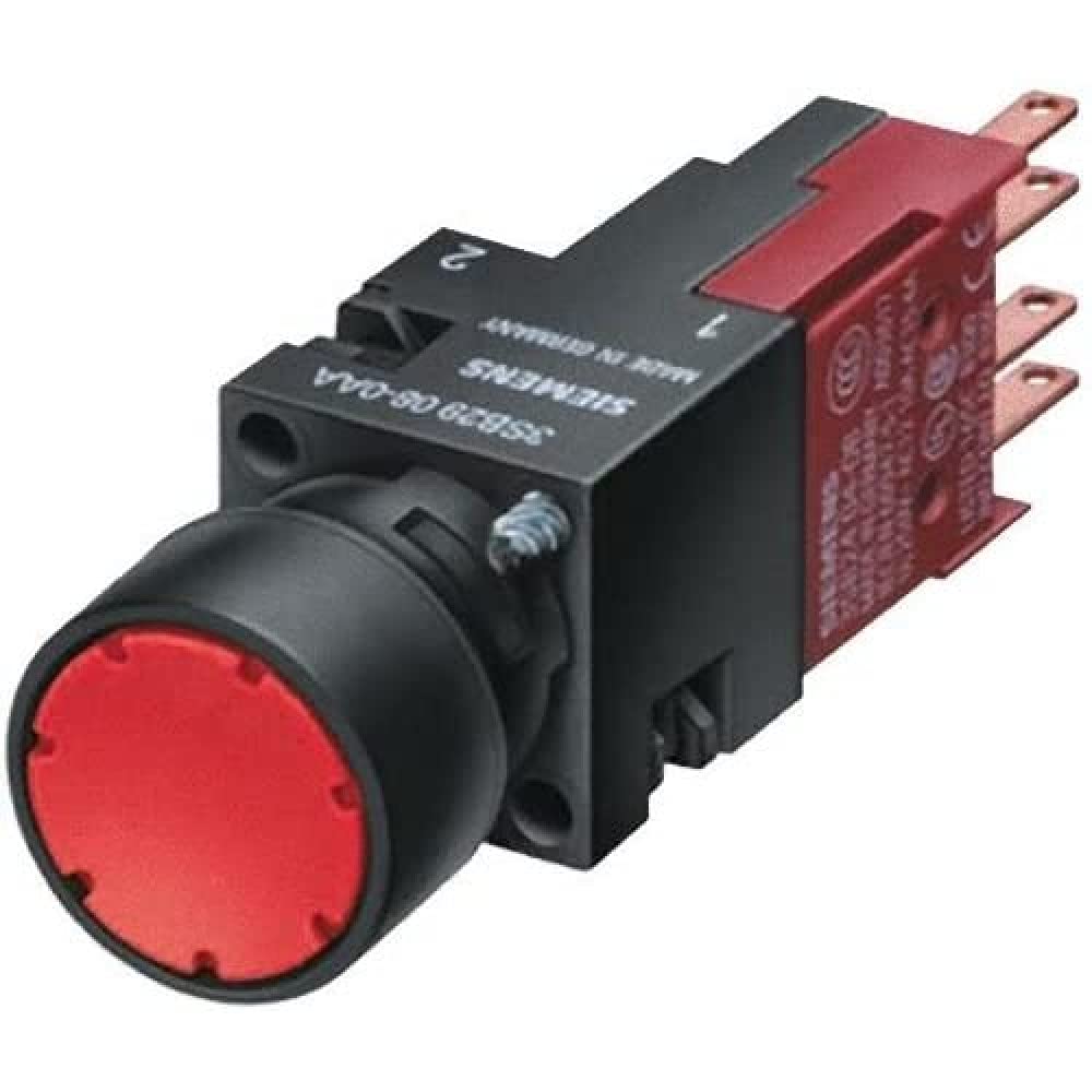 Bouton poussoir Siemens rasante rouge de diamètre 16 pour contrôle précis