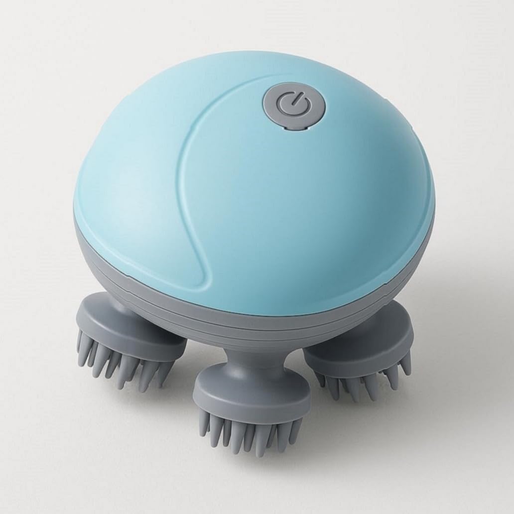 [ Multicolor ] Head Massager Machine | Electric Scalp Massagers | Non-slip Design, Head Massagers | Soft Silicone Bristle, Hair Massager For Hair Growth | Massage For Stress & Headache Relief