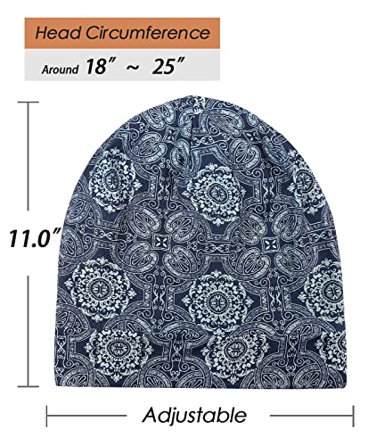 Image of Satin Lined Sleep Slouchy Cap Curly Girl Slap Headwear Gifts For Frizzy Hair Women