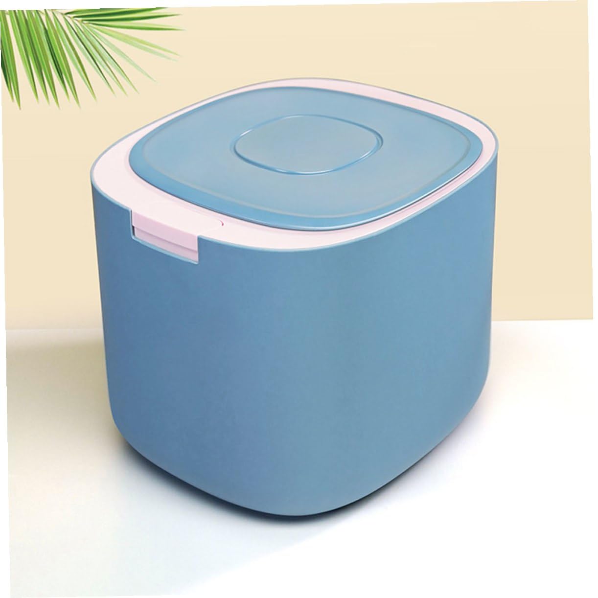 YARNOW Cubo de Comida para Mascotas de 11l Tapa Hermética, Almacenamiento Higiénico y Práctico para Pienso de Gato y Perro en Hogar, Material Pp Azul