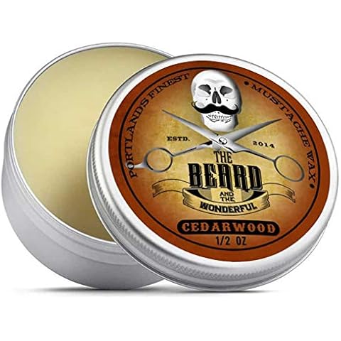 Moustache and Beard Wax with Cedarwood Scent Cover