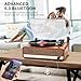Vinyl Record Player with Speakers,3 Speed Turntable with Latest Bluetooth 5.3, Aux Input, Headphone Jack, RCA Output and Auto Stop, Mirror Vintage Wooden Brown
