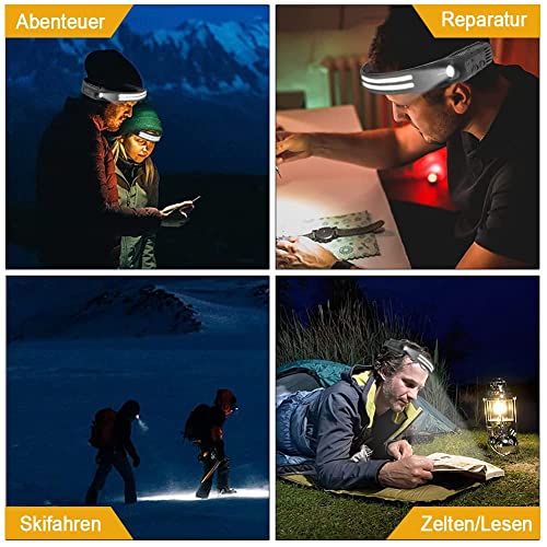 Akku Stirnlampe GSY LED wiederaufladbar im 2er Set