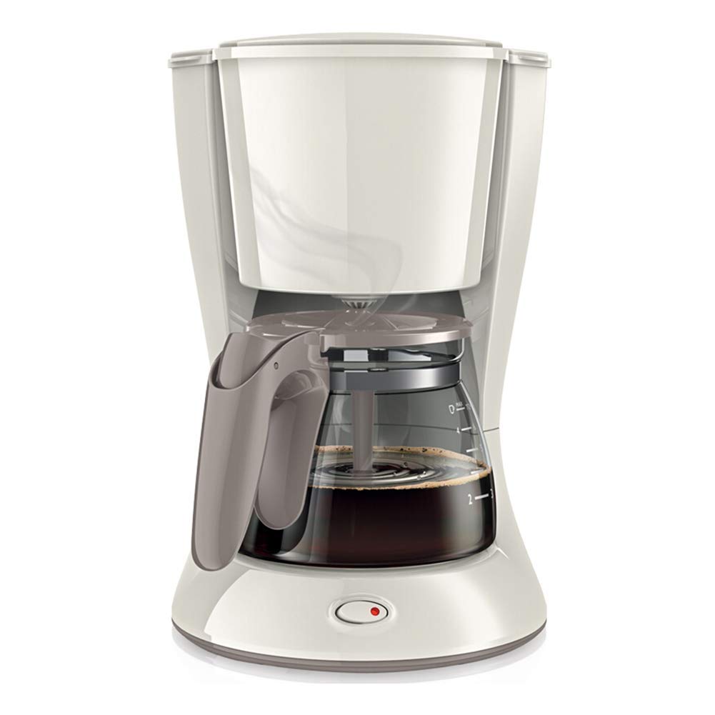 SOVORM Macchina da caffè Macchine da caffè Macchina da caffè a goccia per uso domestico Mini caffettiera Tè americano preparato in metallo (bianco) The New
