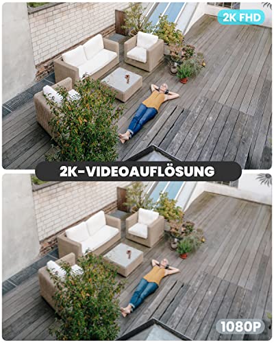 Überwachungskamera ieGeek 2K 3MP Außen Solar