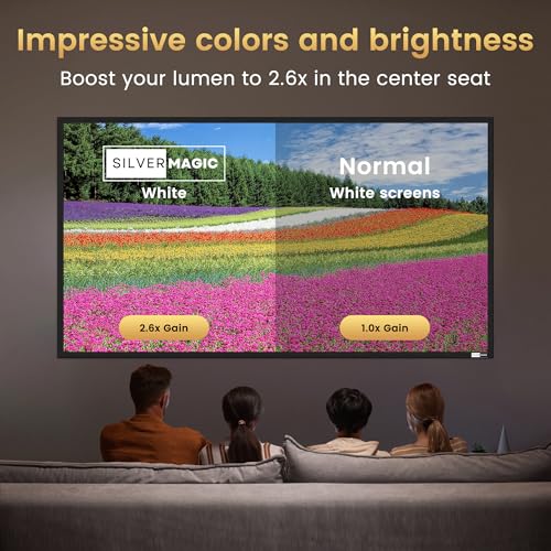 Silvermagic High Gain Projector Screen - Fixed Frame Like & Wall-Mounted thumb #2