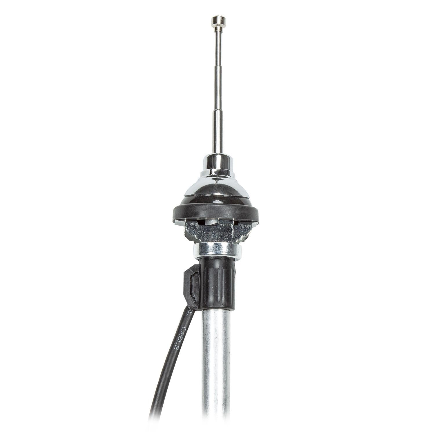 tomzz Audio 1000-014 Guardabarros Universal Cable telescópico de Cabeza Grande Enchufe DIN Aspecto de Acero Inoxidable
