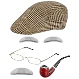 W WIDMANN MILANO Party Fashion - Kostüm Set für Erwachsene, Detektiv oder Alter Mann, für Karneval, Mottopartys