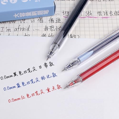 Bolígrafos retráctiles tinta roja gel 6 pcs 0.5mm miniatura 4