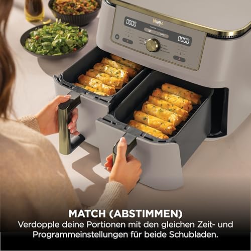 Ninja Dual Zone Digital Air Fryer, 2 Schubladen, 6-in-1, Heißluftfritteuse – Ansicht 4