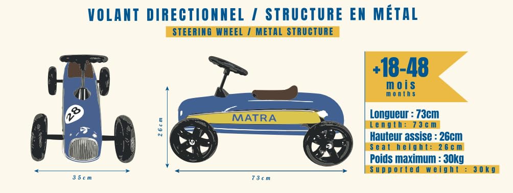 TURBO CHALLENGE - Trotteur Rétro Matra - Vintage - 119363 - Roues Libres