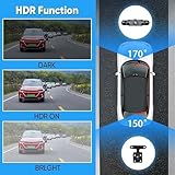 Saker Full View Car Dashcam System, 360° 4 Channel Dash Cam - 4K Front & 1080P Rear/Side Car Camera with Parking Mode, G-Sensor, Night Vision, SD Card Included - Image 7