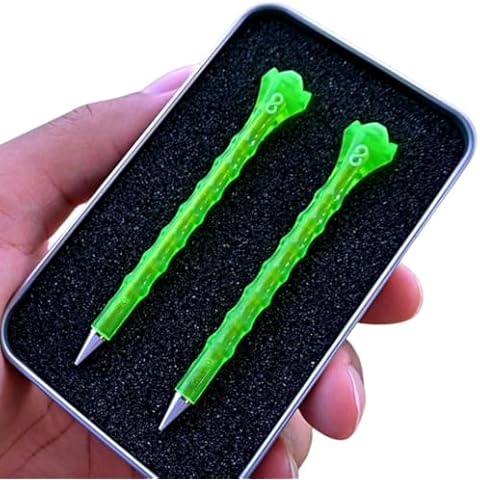AIRGLO Forever Tee Premium Metal Unbreakable Golf Tees (2 Pack), Extended Metal Tip, Golf Club Groove Cleaner, Golf Divot Tool, Durable Transparent Plastic Golf Tees Cover